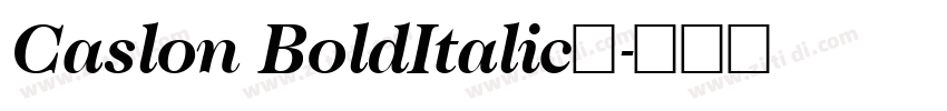 Caslon BoldItalic◆字体转换